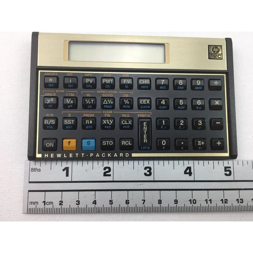 Vintage HP 12C Financial Business Real Estate Calculator Sleeve